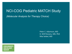 NCI-COG Pediatric MATCH Study