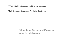 MultiClass and Structured Prediction