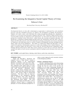 Re-Examining the Integrative Social Capital Theory of Crime