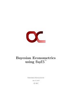 Bayesian Econometrics using BayES