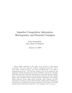 Imperfect Competition, Information Heterogeneity, and