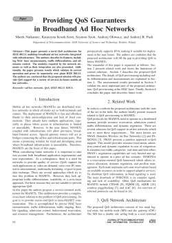 Providing QoS Guarantees in Broadband Ad Hoc Networks