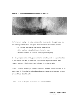 Exercise 1: Measuring Illuminance, Luminance, and LPD A) Find a