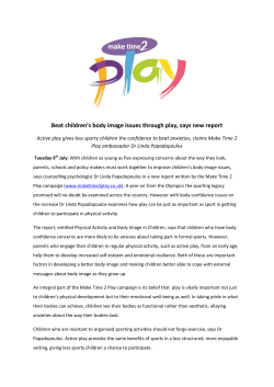 Active Play and Body Image in Children