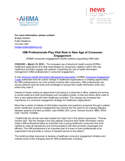 HIM Professionals Play Vital Role in New Age of Consumer