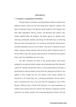 APPENDICES 1. A Summary of Appointment with Death The play