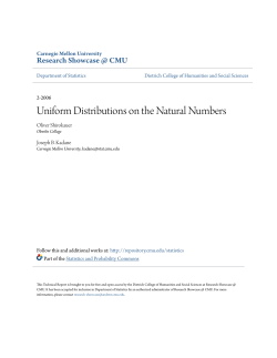 Uniform Distributions on the Natural Numbers