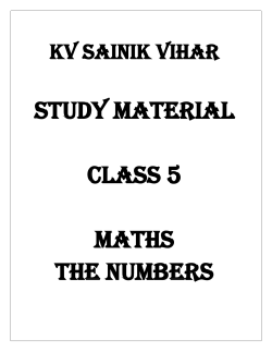 class 5 maths the numbers
