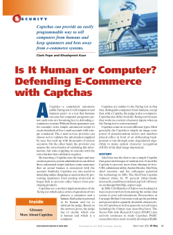 Is It Human or Computer? Defending E