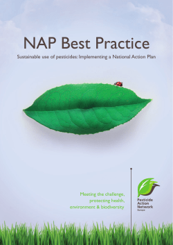 NAP Best Practice - Pesticides Action Network Europe