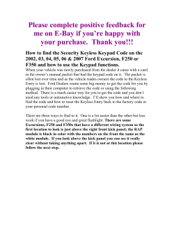 2003 Ford Excursion keyless entry door code location