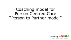 Central Manchester CCG - Person to Partner Model