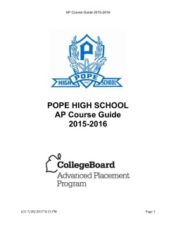 AP Course Guide 2015-2016 - Cobb County School District