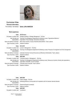 Dr. Salma Maroun - Beirut Arab University