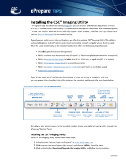 Installing the CSC&reg; Imaging Utility
