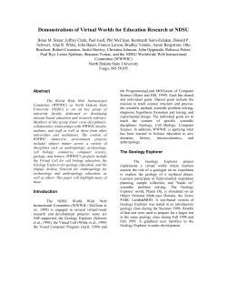 Projects in Virtual Worlds for Education Research at NDSU