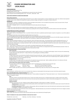 course information and local rules