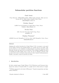 Submodular partition functions