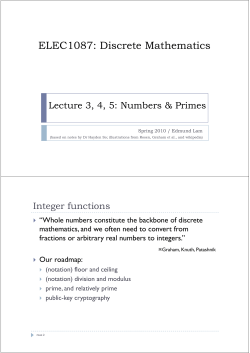 ELEC1087: Discrete Mathematics