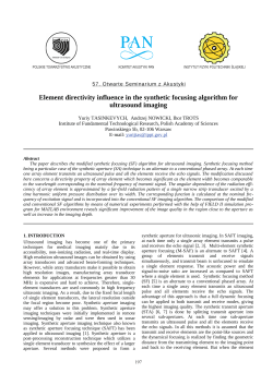 Element directivity influence in the synthetic focusing