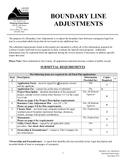 Boundary Line Adjustments