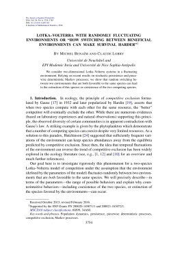 Lotka-Volterra with randomly fluctuating environments or "how