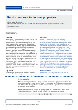 The discount rate for income properties