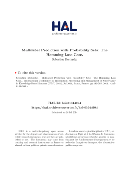Multilabel Prediction with Probability Sets: The Hamming Loss Case.