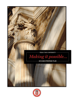 Making It Possible- Strategic Plan 2010