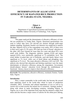 determinants of allocative efficiency of rain