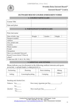 application - Outward Bound Croatia