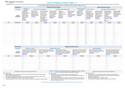 Curriculum Mapping Template: English * 9