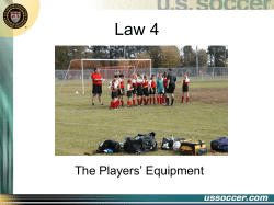 Law 4 - Central Maryland Soccer Referees