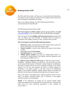 (2) (2) Booking travels at IDT The IDTs staff (the traveler) will from