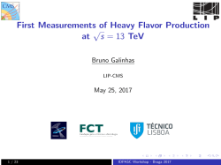 Bruno Galinhas First Measurements of Heavy Flavor Production at s
