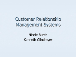 Customer Relationship Management Systems