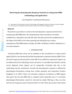 Retrieving the Hemodynamic Response Function in resting