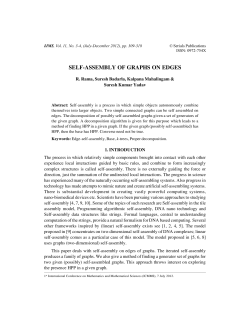 self-assembly of graphs on edges