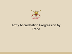Army Accreditation Progression by trade PPT 5846.00 kb