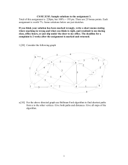1 CS/SE 2C03. Sample solutions to the assignment 3. Total of this