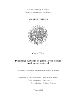 Planning systems in game level design and agent control