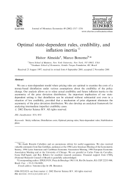 Optimal state-dependent rules, credibility, and inflation inertia