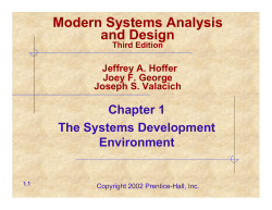 Modern Systems Analysis and Design