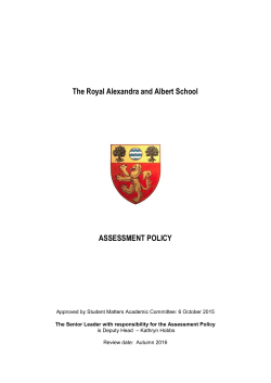 assessment, recording and reporting policy