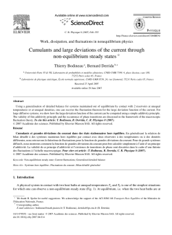 Cumulants and large deviations of the current through non