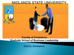 Advantages - Midlands State University