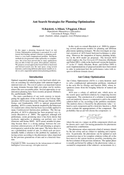 Ant Search Strategies for Planning Optimization