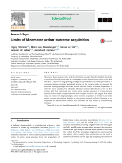 Limits of ideomotor action&ndash;outcome acquisition
