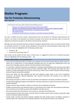 Shelter - Global Protection Cluster