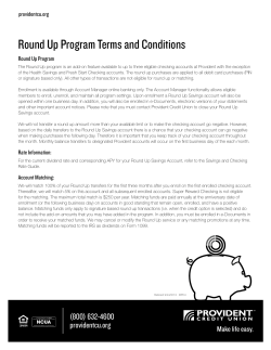Round Up Program Terms and Conditions